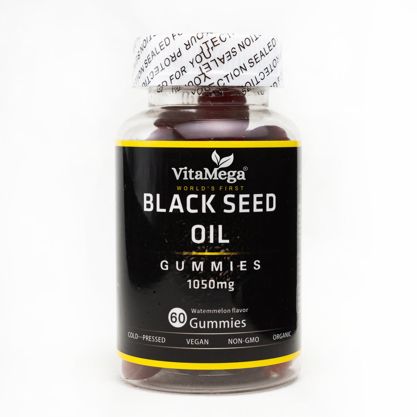 VitaMega Black Seed Oil Gummies – Nigella Sativa 1000mg – 60 Vegan, Halal Gummies for Hair Growth, Weight Loss, Immunity & Skin Health
